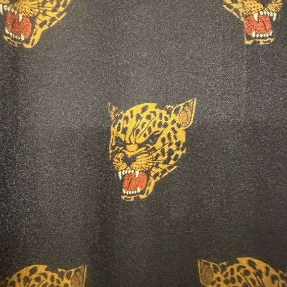 The Kooples Black Camp Shirt with Leopard Design (Unisex) - Picture 4 of 4